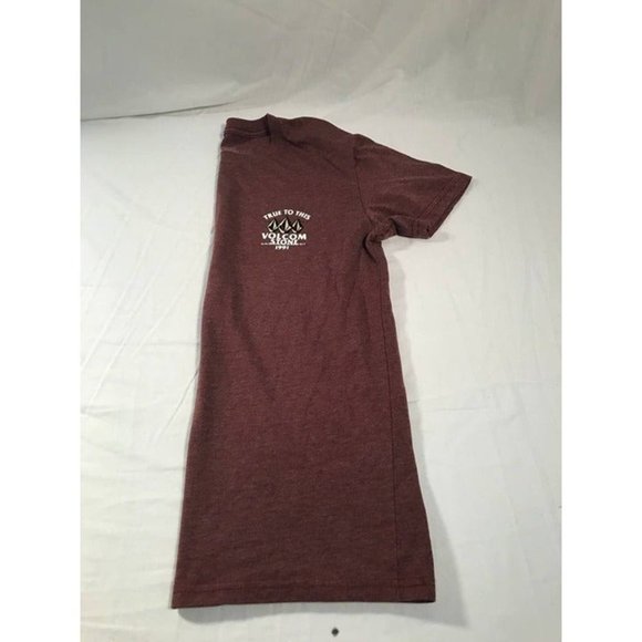 Volcom Shirt Mens sz Small Red Graphic Short Sleeve Cotton T-Shirt - Picture 6 of 6